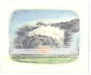 Wieland Payer, Einschlag, 2009, pastel and charcoal on paper, 13 x 18 cm