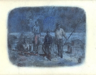 Wieland Payer, Team, 2009, pastel and charcoal on paper, 20 x 28 cm