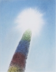 Wieland Payer, Abflug, 2010, charcoal and pastel on paper on MDF, 45 x 35 cm