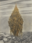 Wieland Payer, Pionier V, 2010, charcoal and pastel on paper, 40 x 30 cm