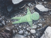 Wieland Payer, Rest, 2010, charcoal and pastel on paper on MDF, 30 x 40 cm