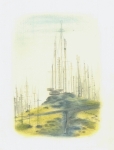 Wieland Payer, Peak, 2011, pastel and pencil on paper, 30 x 24 cm