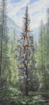Wieland Payer, Der Baum, 2014, pastel and charcoal on paper on balsa MDF, 125 x 58 cm