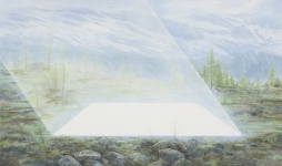 Wieland Payer, Öffnung, 2014, pastel and charcoal on paper on MDF