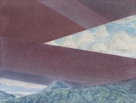 Wieland Payer, Seeblick III, 2014, pastel on paper on MDF, 25 x 33 cm