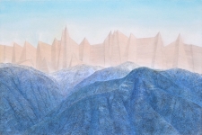 Wieland Payer, Wand II, 2014, pastel and charcoal on paper on MDF, 40 x 60 cm