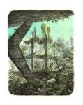 Wieland Payer, Temple IX, 2014, Lithography on hand-made paper (Bütten), 55 x 43 cm