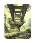 Wieland Payer, Temple VIII, 2014, Lithography on hand-made paper (Bütten), 55 x 43 cm