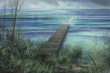 Wieland Payer, Lago, 2015, pastel and charcoal on MDF, 100 x 150 cm, Foto: Herbert Boswank