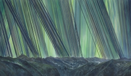 Wieland Payer, Rain, 2015, pastel and charcoal on MDF, 70 x 120 cm, Foto: Herbert Boswank