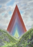 Wieland Payer, Tor, 2015 pastel and charcoal on MDF, 70 x 50 cm, Foto: Herbert Boswank