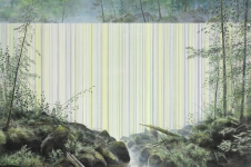 Wieland Payer, Wehr, 2015, pastel and charcoal on MDF, 100 x 150 cm, Foto: Herbert Boswank