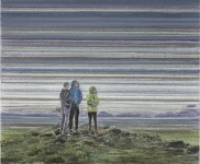 Wieland Payer, Island14, 2016, aus der Serie Ultima Thule, pastel and charcoal on MDF, 15 x 18 cm