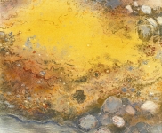 Wieland Payer, Island32, 2016, aus der Serie Ultima Thule, pastel and charcoal on MDF, 15 x 18 cm