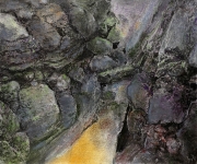Wieland Payer, Island40, 2016, aus der Serie Ultima Thule, pastel and charcoal on MDF, 15 x 18 cm