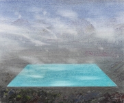 Wieland Payer, Island6, 2016, aus der Serie Ultima Thule, pastel and charcoal on MDF, 15 x 18 cm