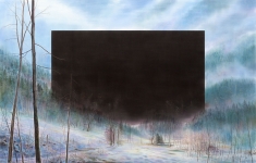 Wieland Payer, New Year, 2016, pastel and charcoal on MDF, 160 x 250 cm, Foto: Herbert Boswank