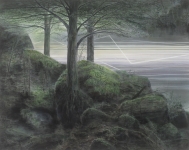 Wieland Payer, Path, 2016, pastel and charcoal on MDF, 78 x 98 cm, Foto: Herbert Boswank