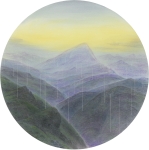 Wieland Payer, Peak, 2016, pastel and charcoal, d = 50 cm, Foto: Herbert Boswank