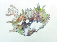 Wieland Payer, Gebiet, 2017, pastel and charcoal on MDF, 30 x 40 cm