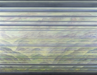 Wieland Payer, Thorsmörk, 2017, pastel and charcoal on MDF, 145 x 190 cm, Foto Herbert Boswank