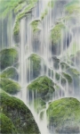 Payer, Wieland:    FOSS; 2018, Pastell und Kohle auf MDF, 1500 x 900 mm,     Foto: Herbert Boswank