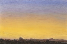 Wieland Payer, Midnight, 2018, Pastell auf grundiertem MDF, 80 x 120 cm, Foto: Herbert Boswank