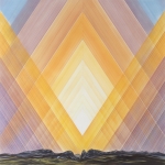 Payer, Wieland:  STAR GATE;  2018, Pastell auf grundiertem MDF, 1450 x 1450 mm    Foto: Herbert Boswank