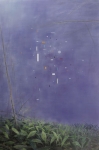 Payer, Wieland:  REVOLUTIONÃ„RE ZELLE; 2019, Pastell, Auqarell und Kohle auf grundiertem MDF,  180 x 120 cm         Foto: Herbert Boswank