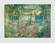 Wieland Payer, Parlament I, 2024, Farblithografie auf Bütten, 45 x 55 cm