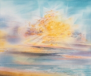 Abziehendes-Gewitter-2025-Pastell-Aquarell-Bleistift-und-Kohle-auf-Leinwand-50x60cm