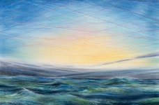 Der-Morgen-2025-Pastell-Aquarell-Bleistift-und-Kohle-auf-Leinwand-80x120cm