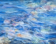 Kiesel-2025-Pastell-Aquarell-Bleistift-und-Kohle-auf-Leinwand-40x50cm