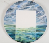 Square-2025-Pastell-Aquarell-Bleistift-und-Kohle-auf-Leinwand-D.-90cm